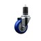Service Caster 3.5'' Blue Poly Wheel Swivel 1-5/8'' Expanding Stem Caster SCC-EX20S3514-PPUB-BLUE-158 - alternate 1